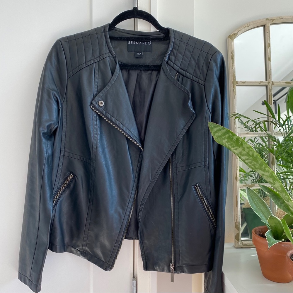 Bernardo Black Leather Jacket